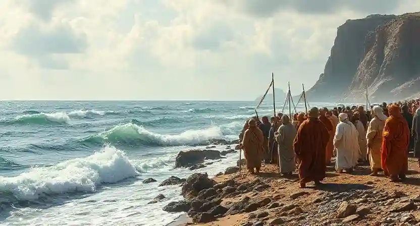 moses and sea
